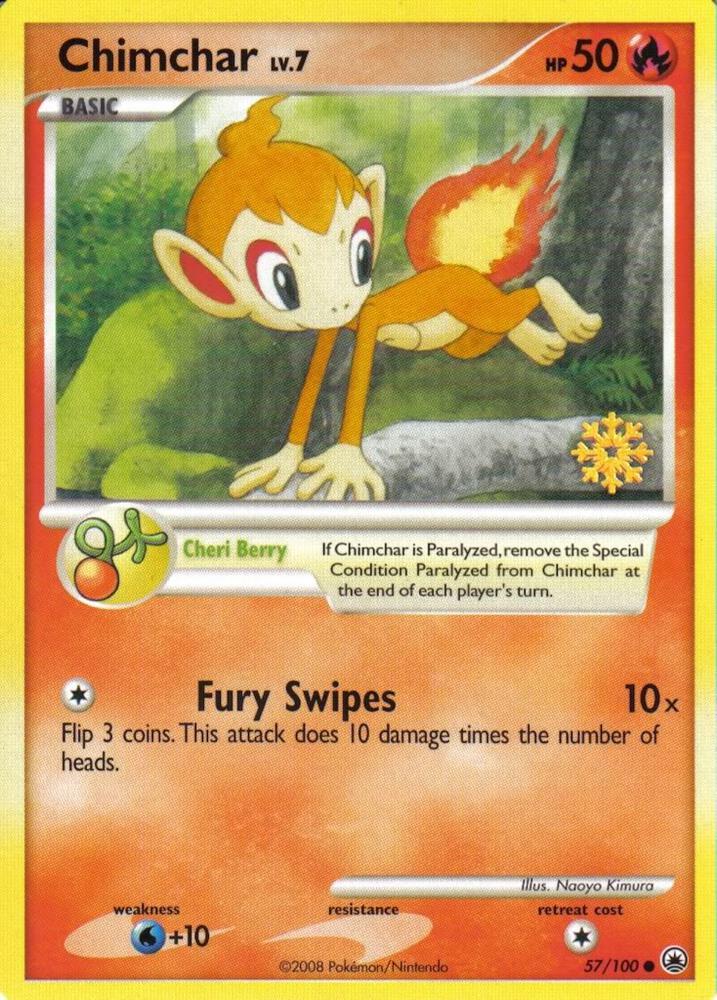 Diamond & Pearl Chimchar [Snowflake-Stamp] Pokémon card